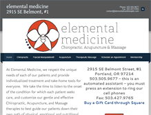 Tablet Screenshot of elementalmedicinepdx.com